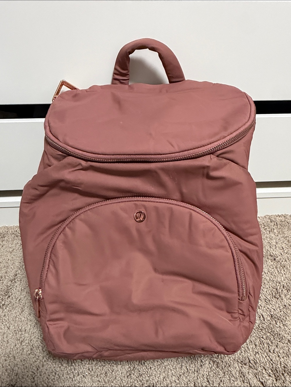 Lululemon Dusty Rose Backpack Set with Pouch and Changing Pad - Picture 2 of 10